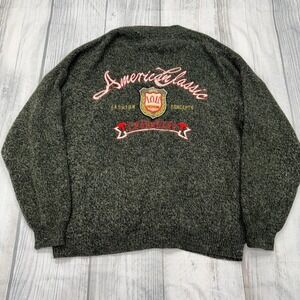 VTG IOU Exclusive Cardigan Sweater L American Classic LEGENDARY Mens Grandpa 90s
